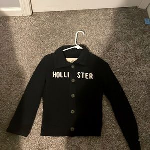 Hollister dark navy blue cute vintage sweater soft